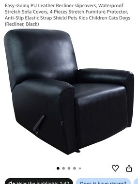 Small recliner slip cover set, 4 pieces